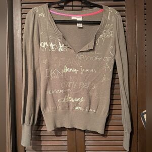 DKNY Women's Green Sweater